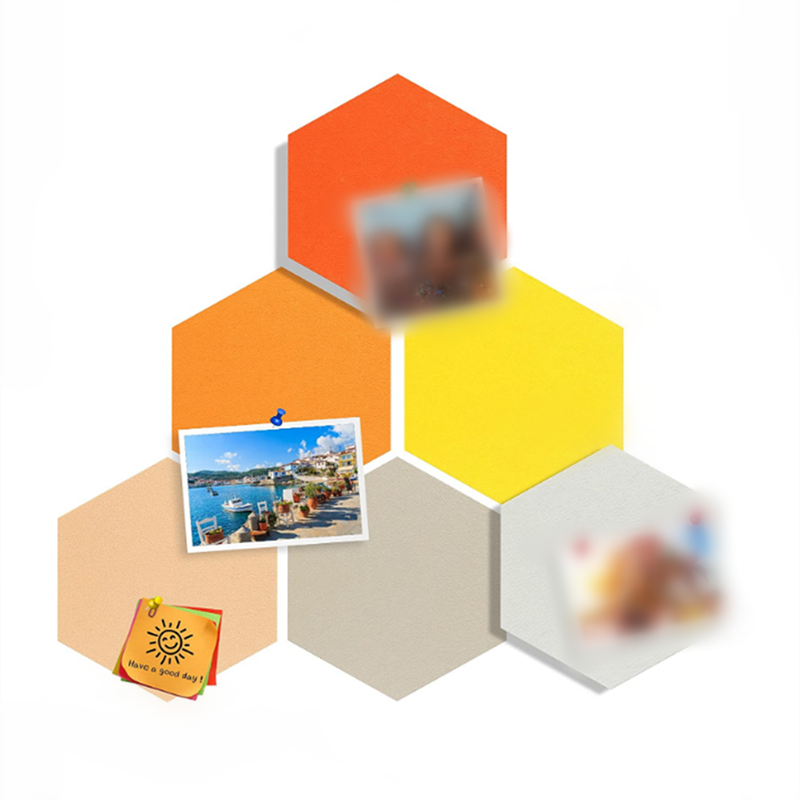 Panneau mémo hexagone en liège à coller – pack 6 pièces – COUNTRY – LAPADD
